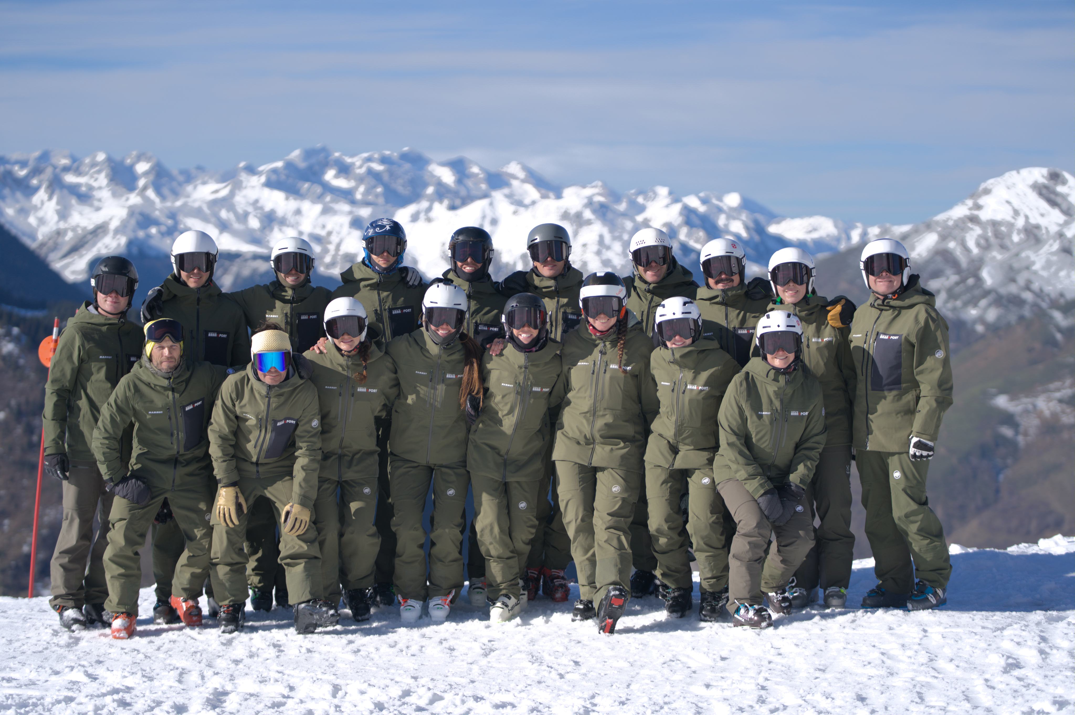 Equipo Aransport en Baqueira