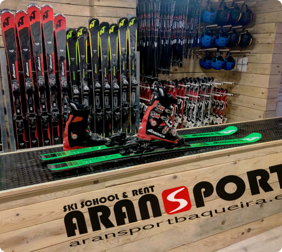 Tienda Aransport de alquiler de esquís en Vielha